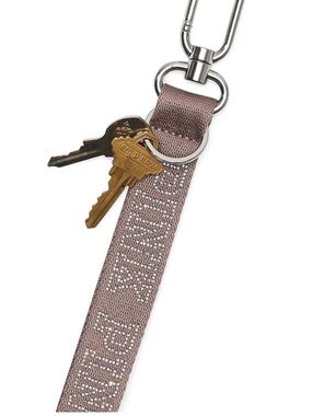 PINK Victoria's Secret Embellished Bling Key Fob Wristlet Strap - Taupe